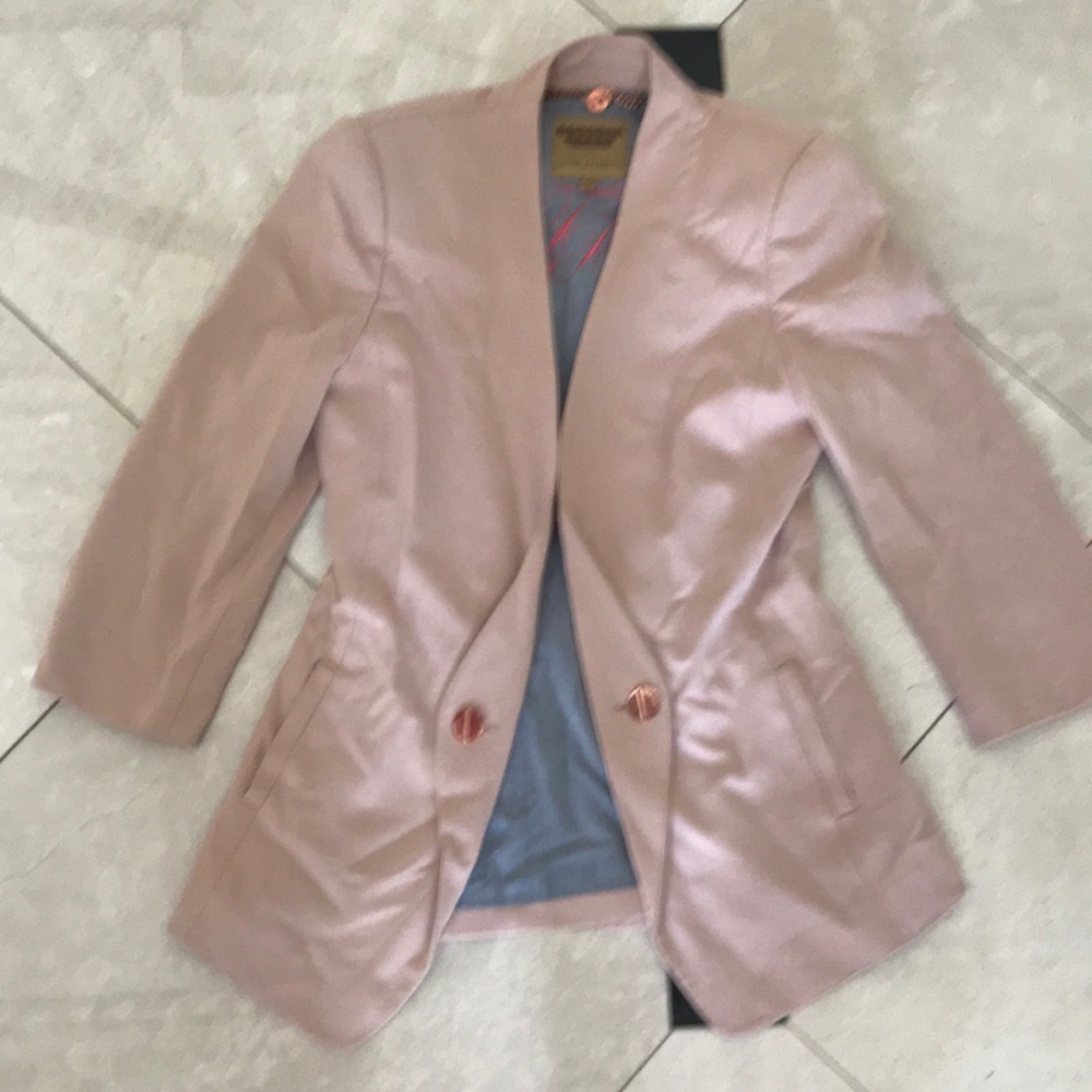 Ted Baker 3/4 Sleeve Stretch Cotton Blazer